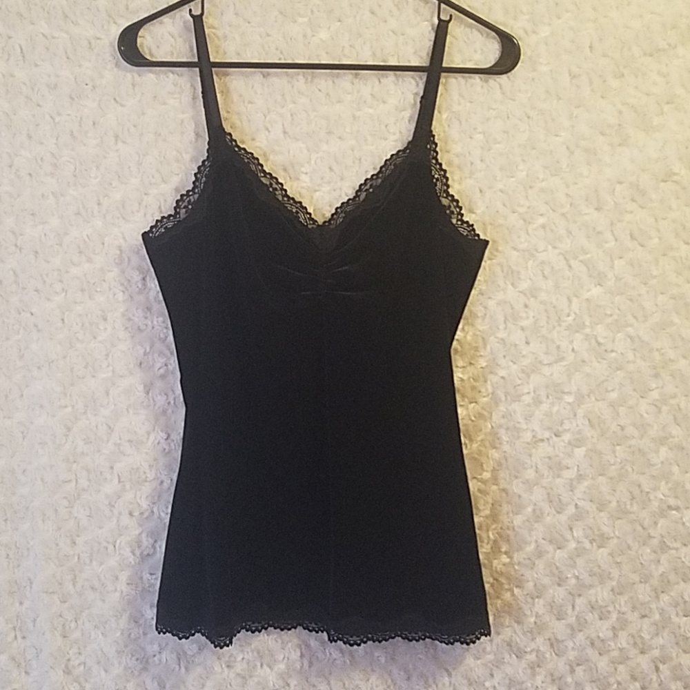 Apt. 9 stretch black velvet tank top